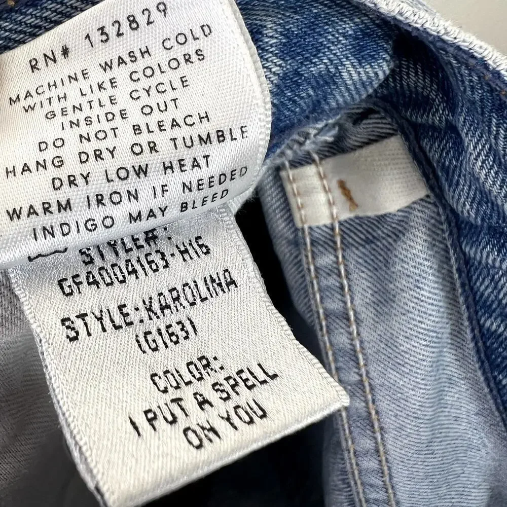 GRLFRND Karolina Distressed Skinny Jeans I Put a Spell on You Denim 26